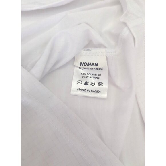 Wyn Republic Women's Active Fly Tee Shirt Medium - White & Navy Blue - Picture 3 of 4